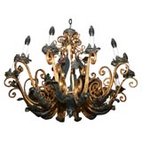 French gilded bronze chandelier