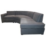 Streamline Art Deco Three Piece Sectional Sofa