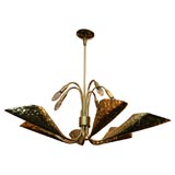 Brass Sculptural Chandelier