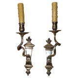 French Silver Sconces
