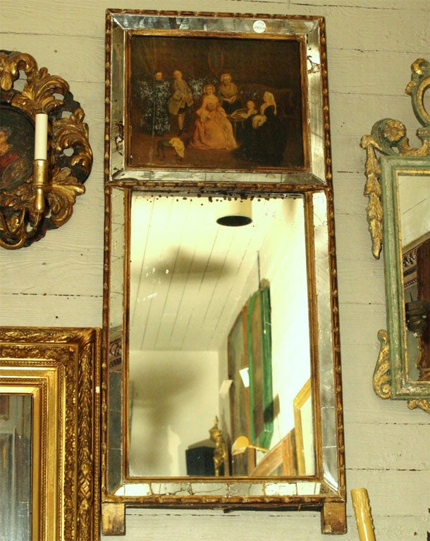 French Trumeau in Mirrored Frame