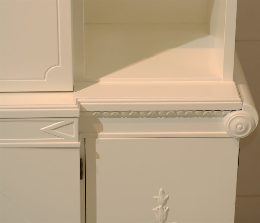 Vintage White Secretary Cabinet 6
