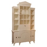 Vintage White Secretary Cabinet