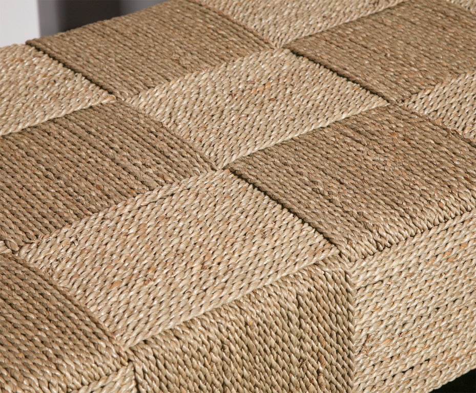 Contemporary HANDWOVEN  SEAGRASS  BENCH  ARTISAN MADE