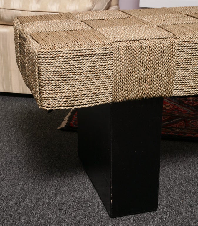 HANDWOVEN  SEAGRASS  BENCH  ARTISAN MADE 2
