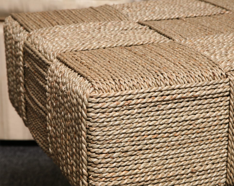 HANDWOVEN  SEAGRASS  BENCH  ARTISAN MADE 3