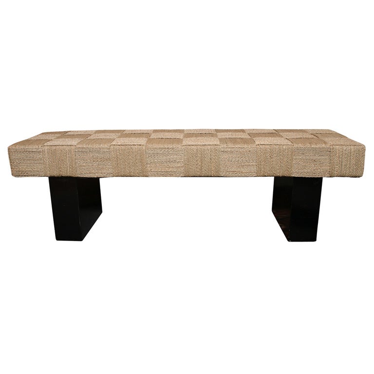 HANDWOVEN  SEAGRASS  BENCH  ARTISAN MADE