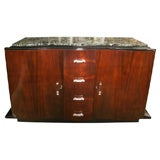 French Art Deco Exotic Rosewood/ Glass Handled Buffet/ Sideboard