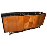 French Art Deco Sycamore/ Ebony Mermaid Buffet/ Sideboard