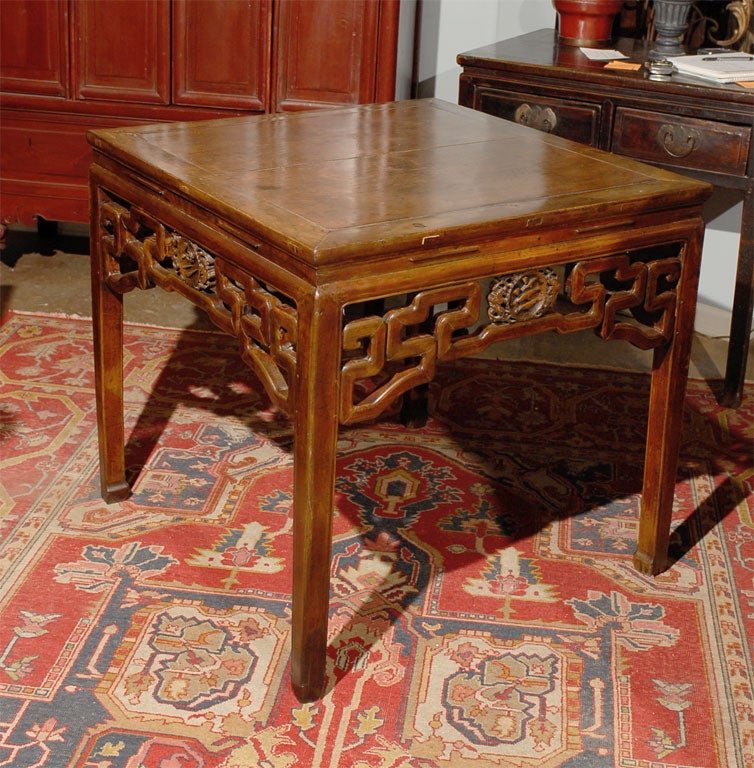 19th Century Qing Dynasty Game Table w/ Special Carvings