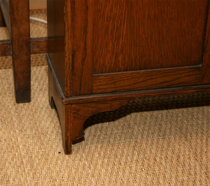 English Early 20th Century Arts and Crafts Style Drop Front Oak Desk
