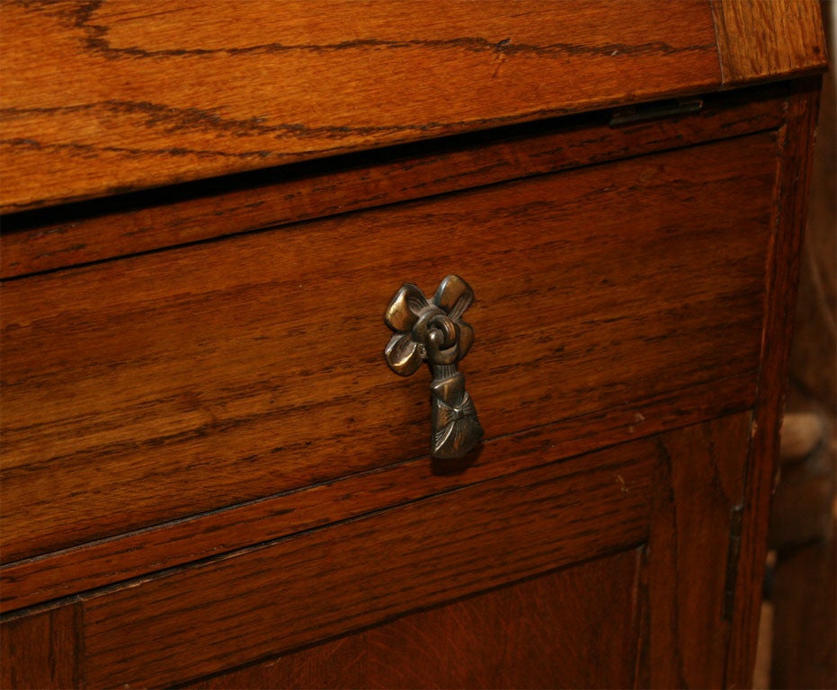 Early 20th Century Arts and Crafts Style Drop Front Oak Desk 3