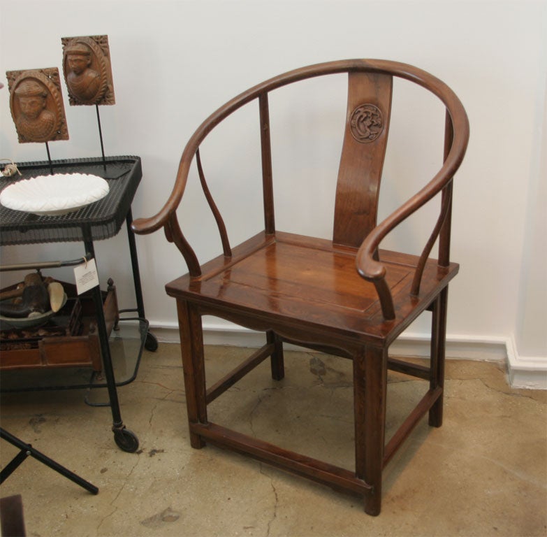 Elm Horseshoe Armchair