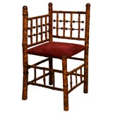 Antique English Bamboo Corner Chair