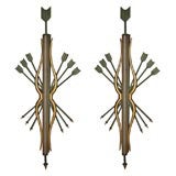 Pair of French "Bow 
Arrow" Sconces