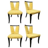 Set of 4 "Plunging Neckline" Chairs