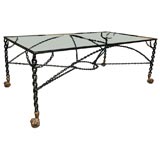 Chain Link Table with Ball 
Claw Feet