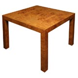 Milo Baughman Olive Burl Dining Table w/Leaves