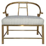 Asian Modern Brass Armchair