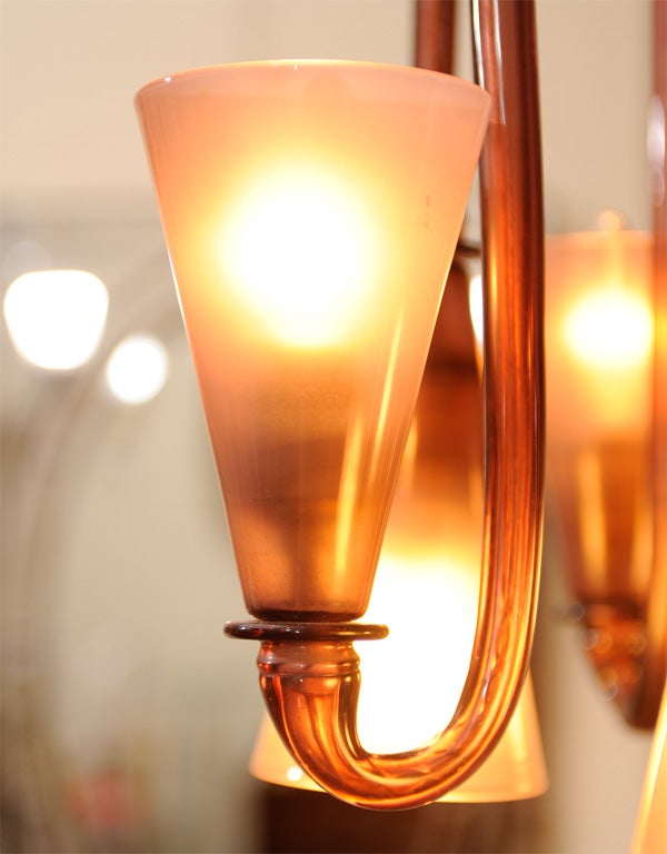 Murano Chandelier Art Deco, Amethyst For Sale at 1stDibs