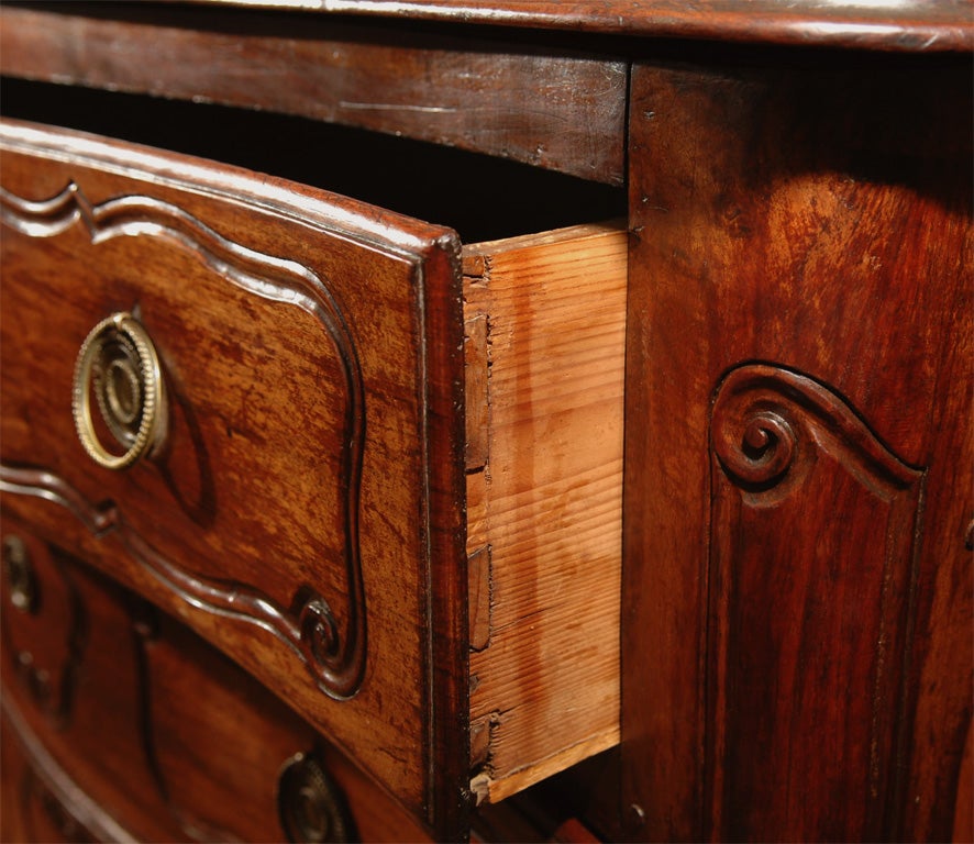 Brass Louis XV  French Provincial Walnut Chest