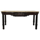 Antique Early George III Sideboard Table with Faux Marble Painted Top