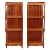 Antique Pair of Small Regency Mahogany Bookcases/Etageres
