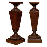 Pair of Napoleon III Walnut Pedestals