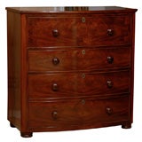 Edwardian Bow Front Gentleman's Chest of Drawers