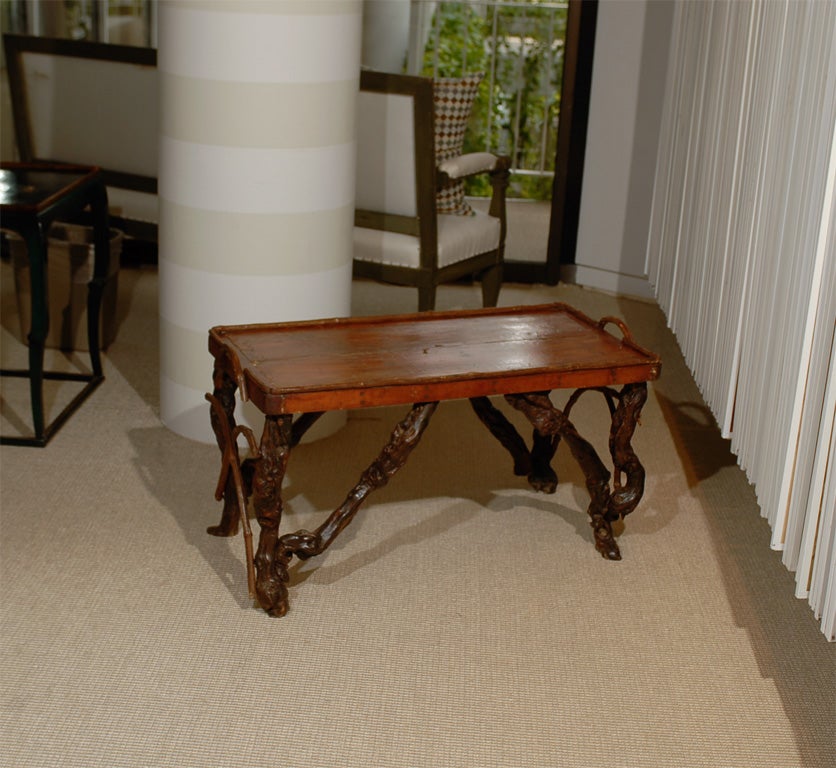 Rustic Tray Table from a Vineyard