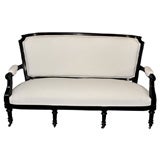 Napoleon III Style Lacquered and Upholstered Canapé