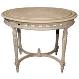 Swedish Painted Table d
 Milieu with Inset Marble Top