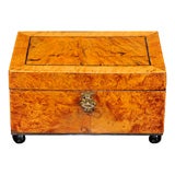 Swedish Walnut Inlaid Burl Birch Table Box