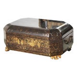 Beautiful 18th Century Lockable Chinoiserie Footed Jewelry Box