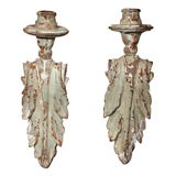 Antique Pair of Single Light  Wall Sconces