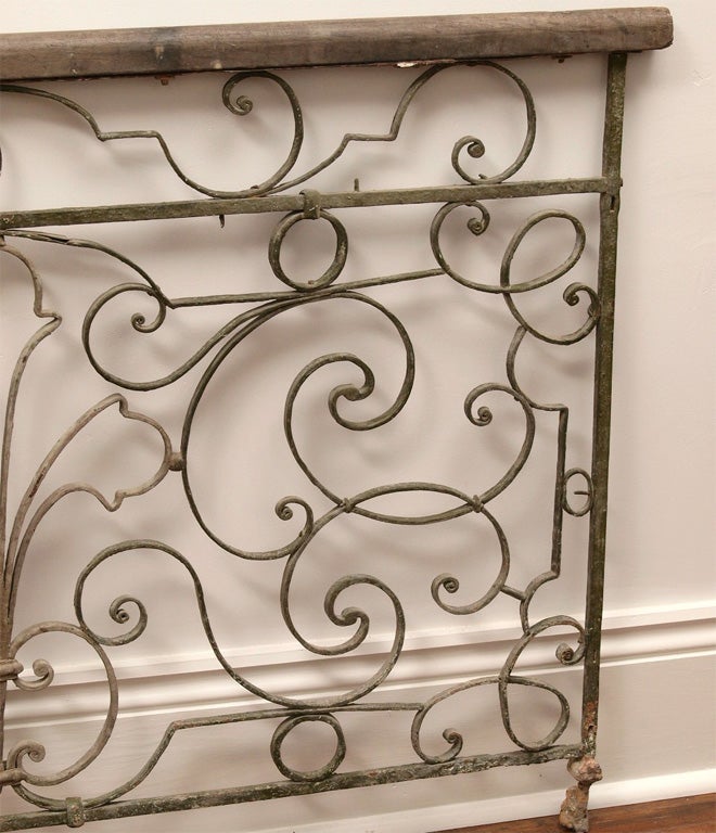 19th Century Finely Wrought Iron French Railing For Sale
