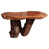 burl wood coffee table