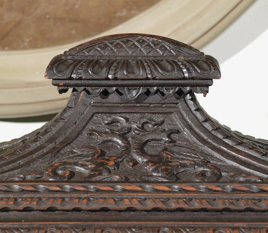 LARGE CARVED ITALIAN SILVER COFFER