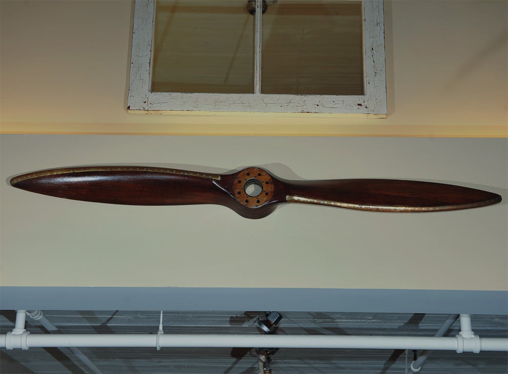 Beautiful Mahogany and brass propeller; English circa 1930