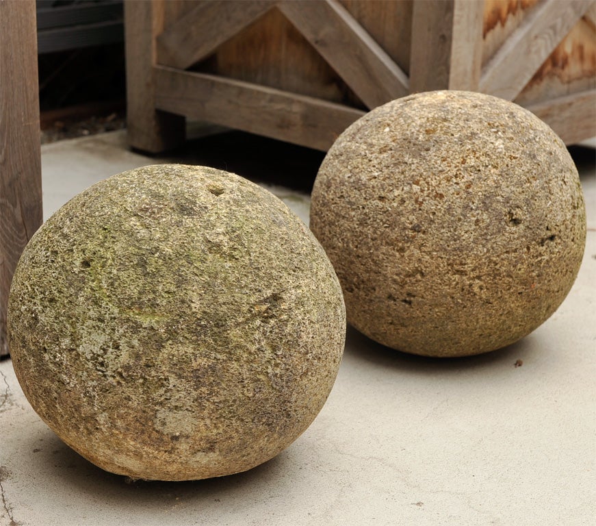 Pair of Stone Garden BallsSOLD at 1stDibs