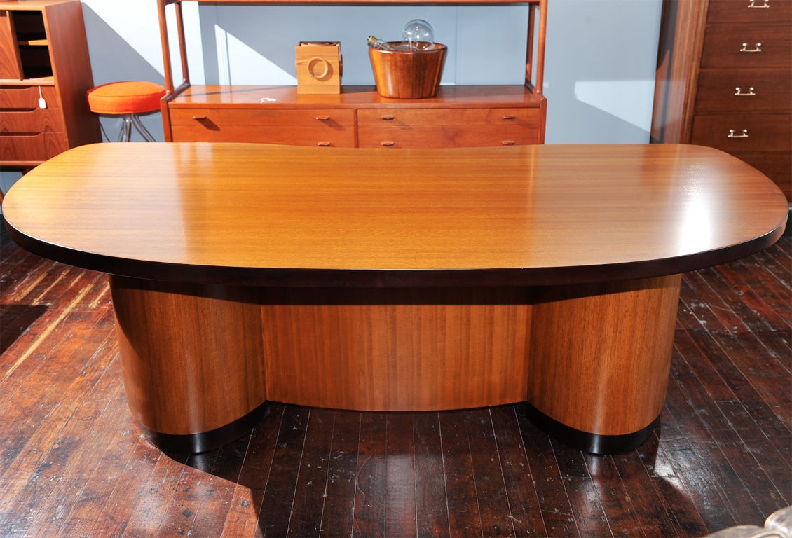 Walnut Sexy Art Deco Desk