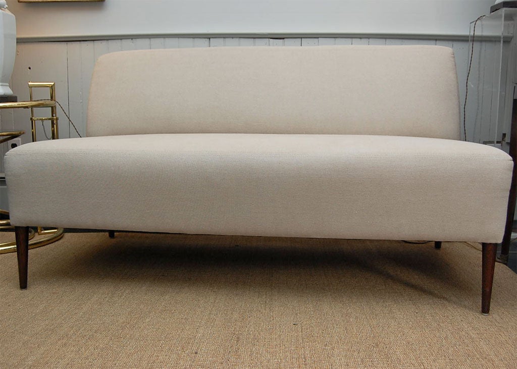 Mid-20th Century Armless Settee