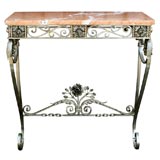 Iron and marble console