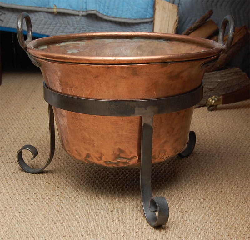 19th Century Copper & Iron Log Bin/Planter