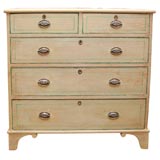 Early 19th Century Green-Lined Chest - Original Paint
