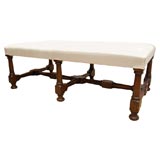 Upholstered Coffee Table with Gun Barrel Legs