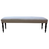 Antique 19th Century Upholstered Bench