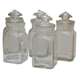 1940's French Glass Candy Jars