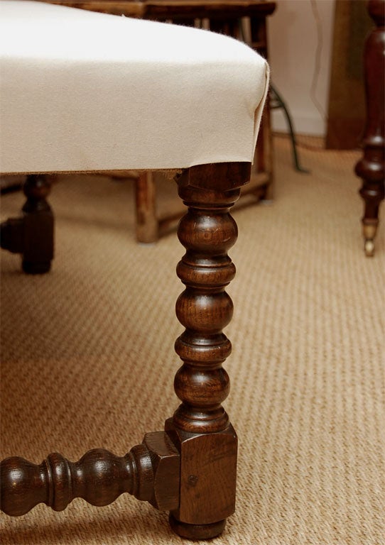 English Large Square Upholstered Coffee Table