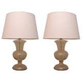 Vintage Exceptional Pair Table Lamps by Barovier